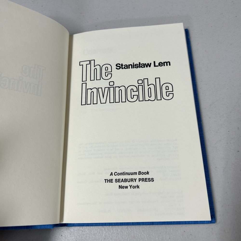 1973 first US edition of The Invincible by Stanisław Lem